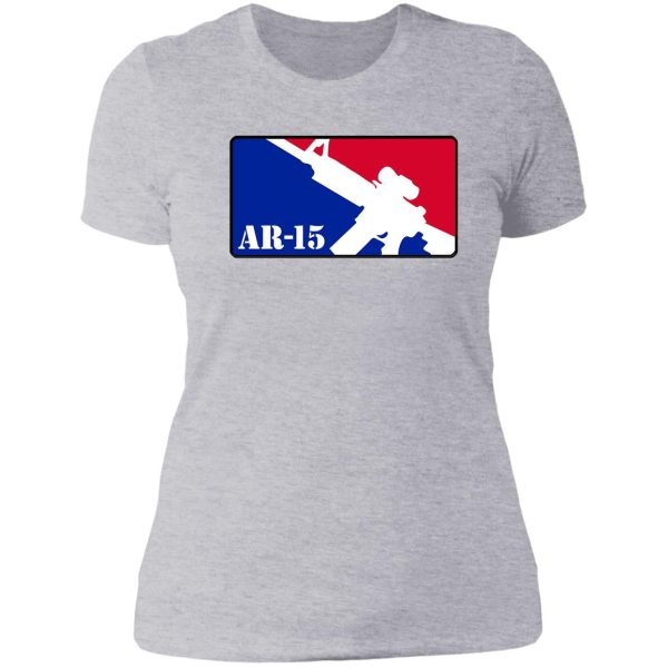ar15 red white and blue lady t-shirt