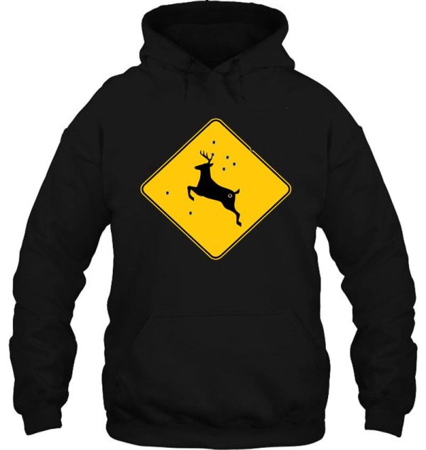 deer crossing sign 2 hoodie