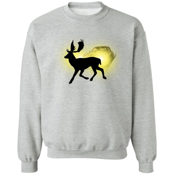 deer in the headlights sweatshirt