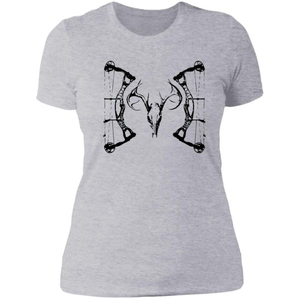 deerskull & compound bow lady t-shirt