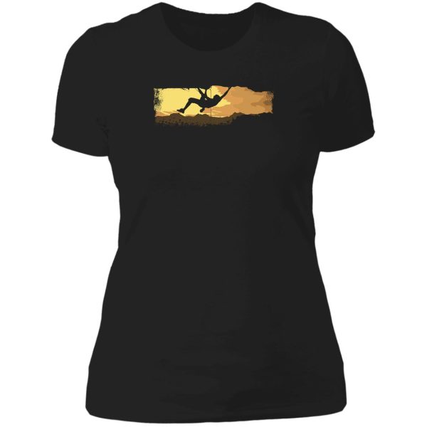 extreme climbing lady t-shirt