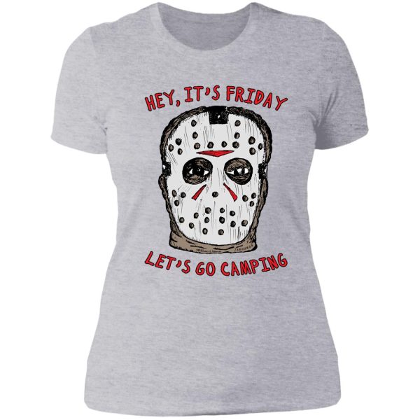friday camping lady t-shirt