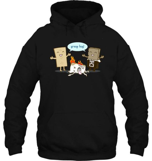 funny s'mores - group hug! hoodie