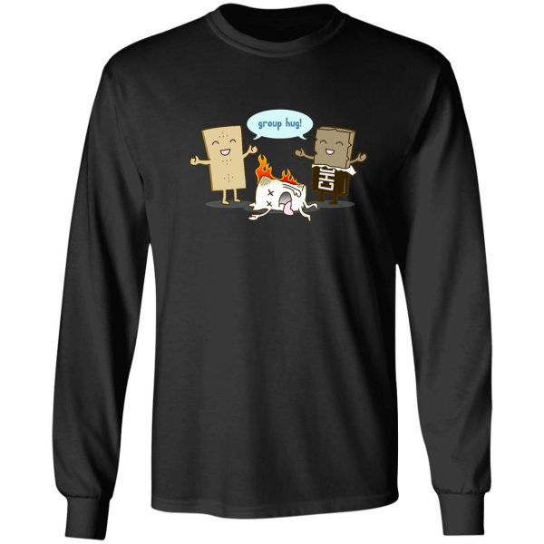 funny s'mores - group hug! long sleeve