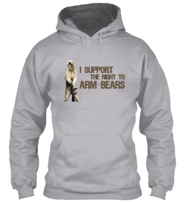 i support the right to arm bears polar bears hoodie