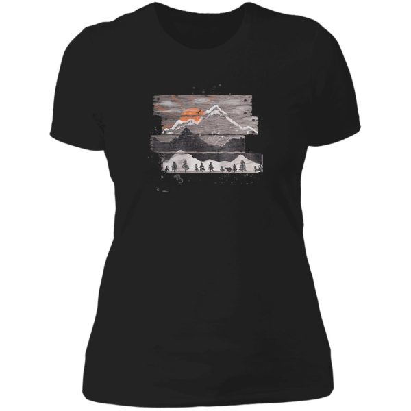 into the grey... lady t-shirt