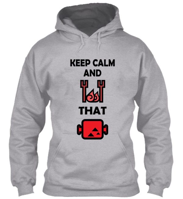 keep calm and bbq that meat hoodie