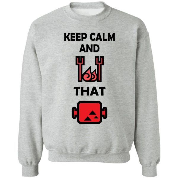 keep calm and bbq that meat sweatshirt