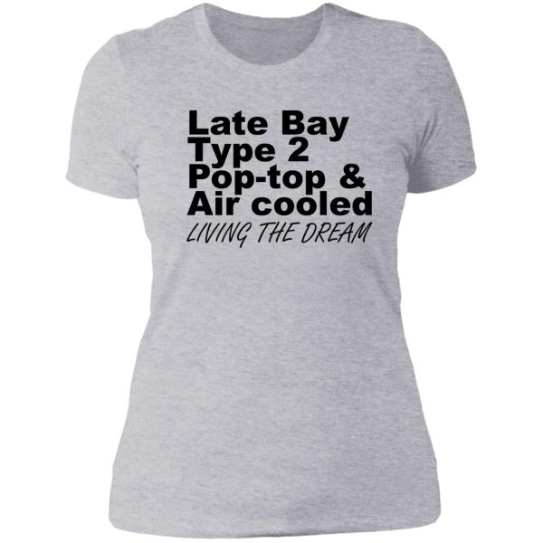 late bay pop type 2 pop top black ltd lady t-shirt