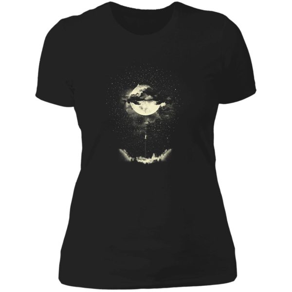 moon climbing lady t-shirt