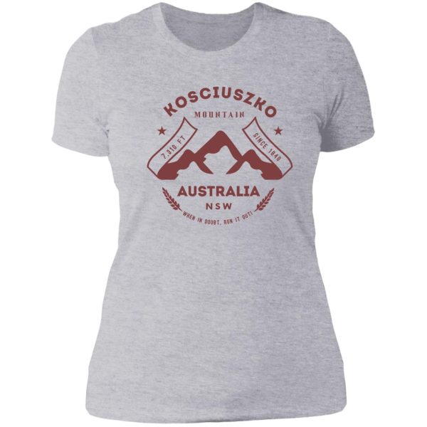mount kosciuszko australia lady t-shirt
