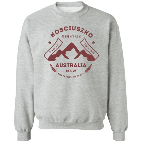 mount kosciuszko australia sweatshirt