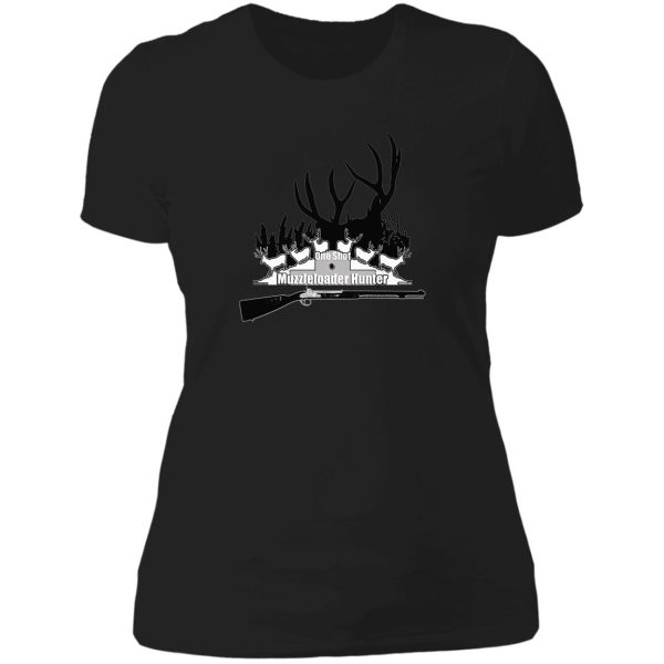 muzzleloader hunter lady t-shirt