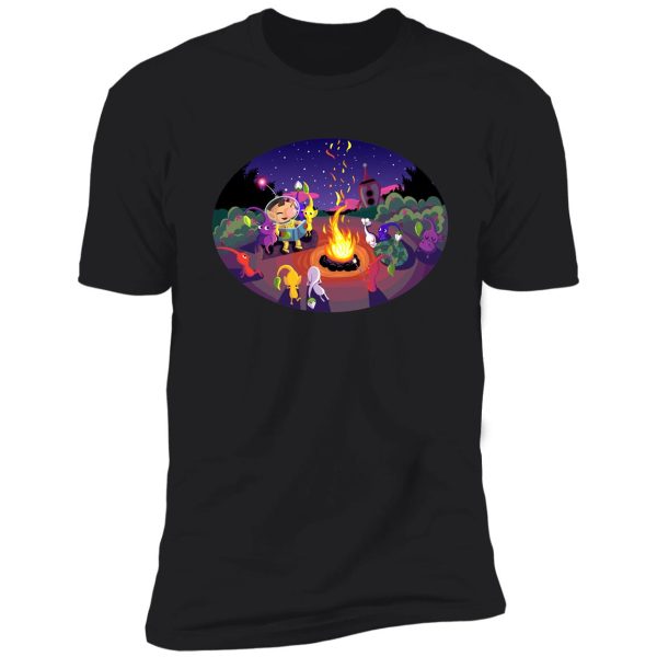 nintendo pikmin and olimar campfire shirt