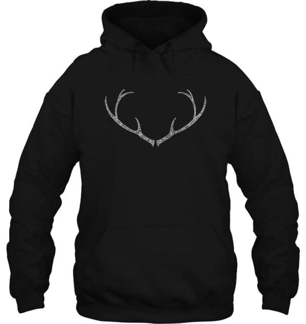 paper-cut antlers hoodie