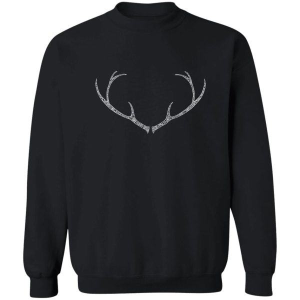 paper-cut antlers sweatshirt