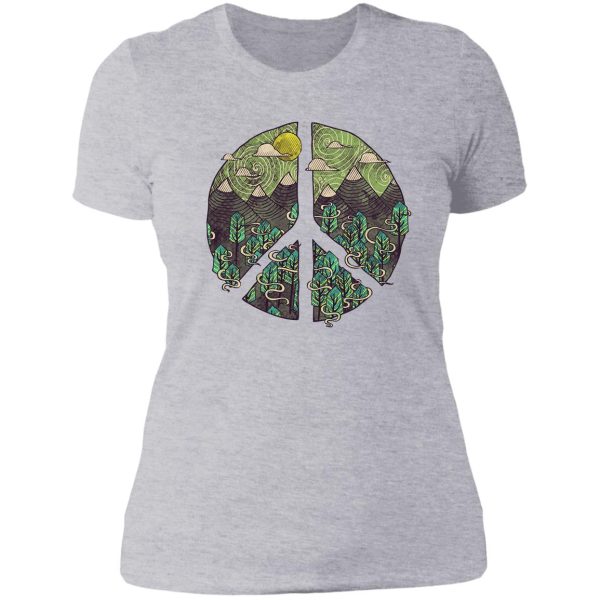 peaceful landscape lady t-shirt