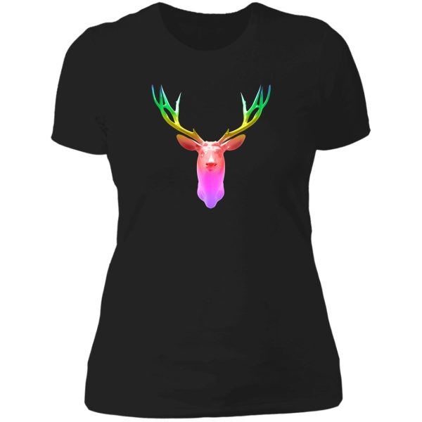 rainbow deer lady t-shirt