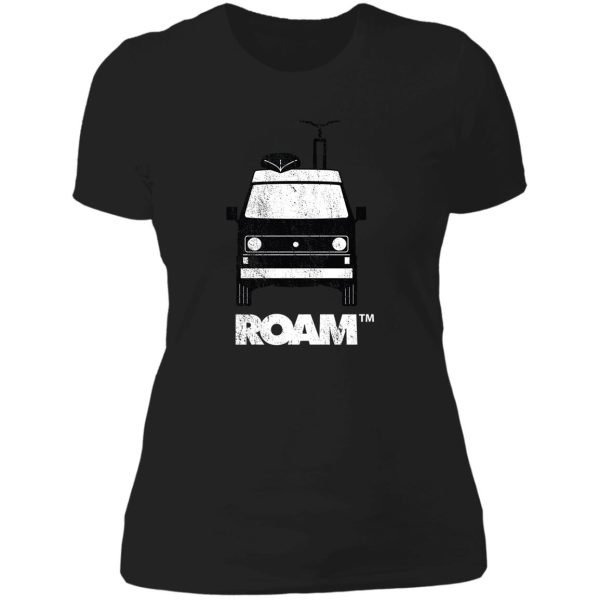 roam westy camper dirtbag motel lady t-shirt
