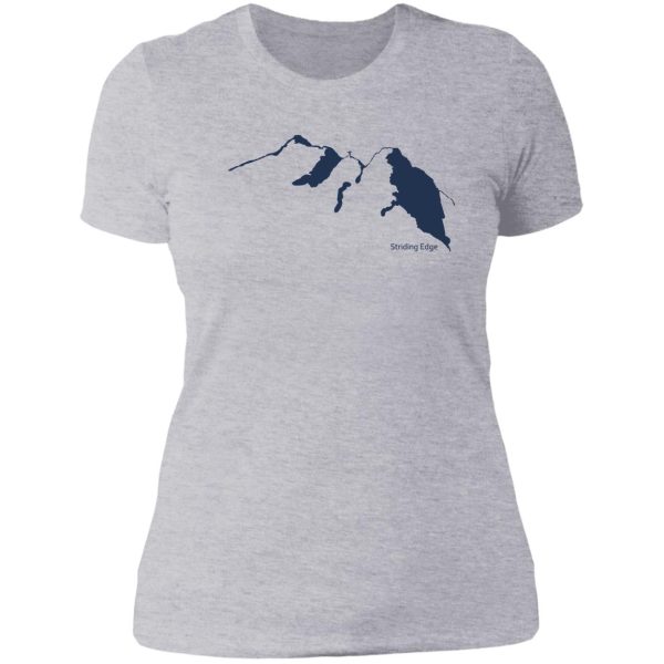 striding edge ridge helvellyn lady t-shirt