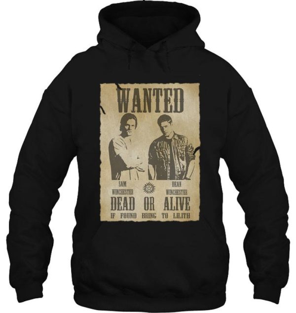 supernatural - wanted dead or alive hoodie