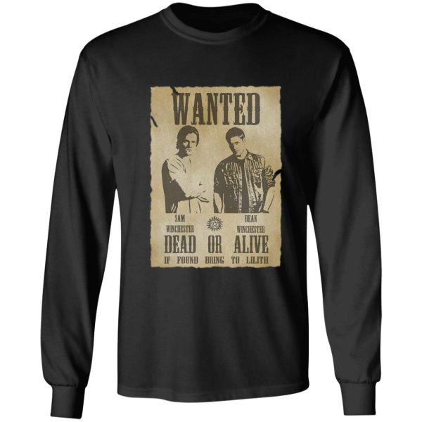 supernatural - wanted dead or alive long sleeve