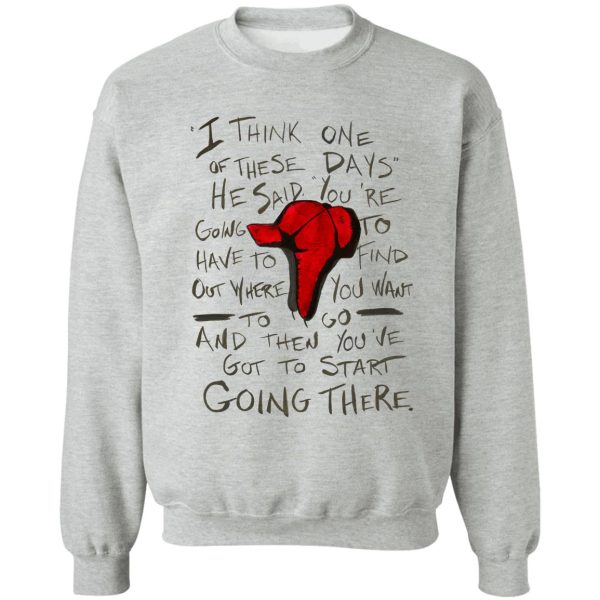 the catcher in the rye - holden's red hunting cap sweatshirt