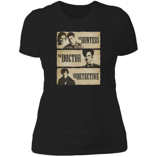 the hunters the doctor and the detective (matt smith version) lady t-shirt