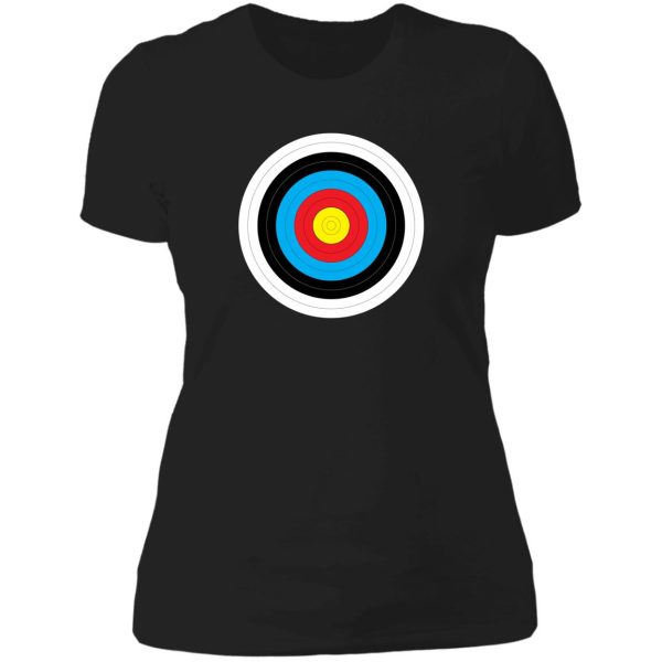 walking archery target lady t-shirt