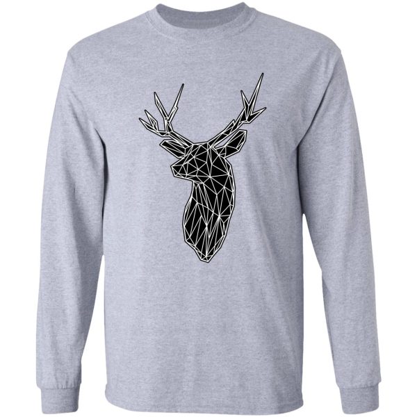 white lines stag trophey head long sleeve