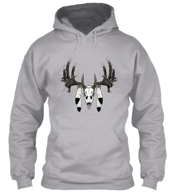 whitetail buck eagle feathers hoodie