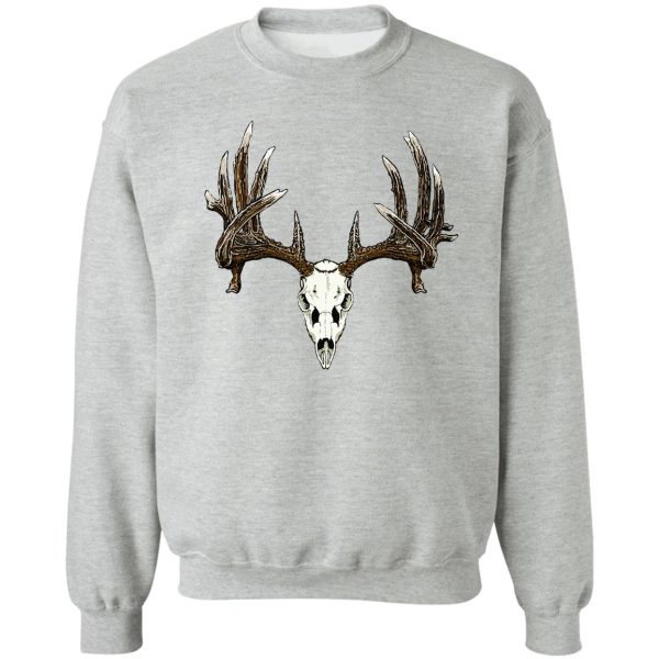 whitetail deer skull sweatshirt