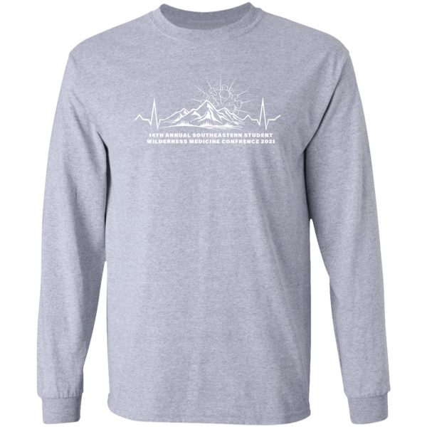 14th annual southeastern student wilderness medicine conference design in white long sleeve