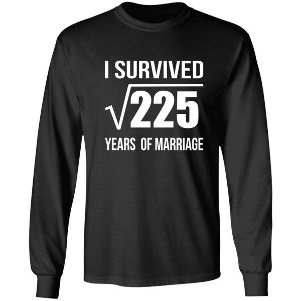 15th marriage anniversary t-shirt wedding gift 15 years wedding anniversary t-shirts long sleeve