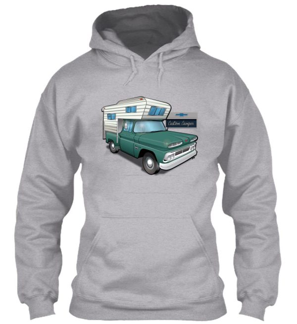 1960 chevy custom camper truck green hoodie