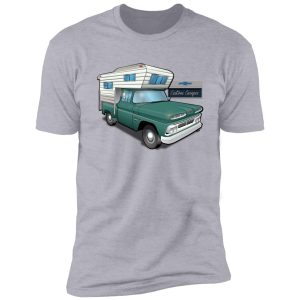 1960 chevy custom camper truck green shirt