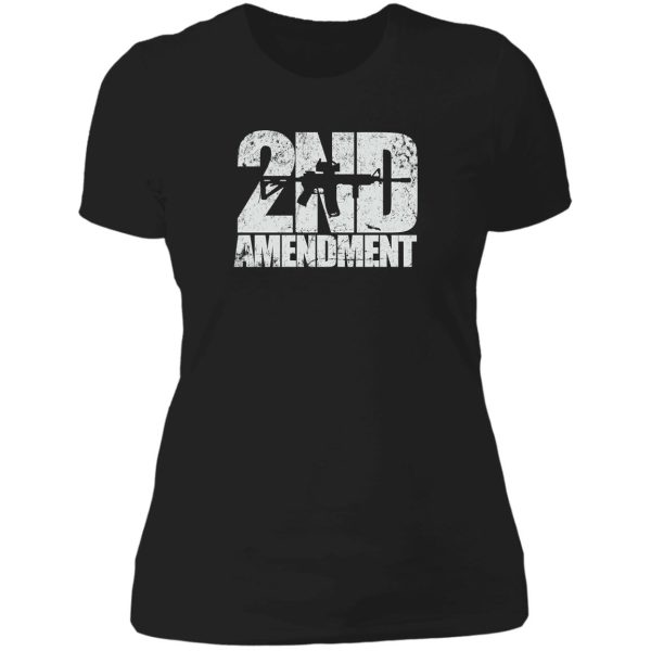 2nd amendment with rifle lady t-shirt