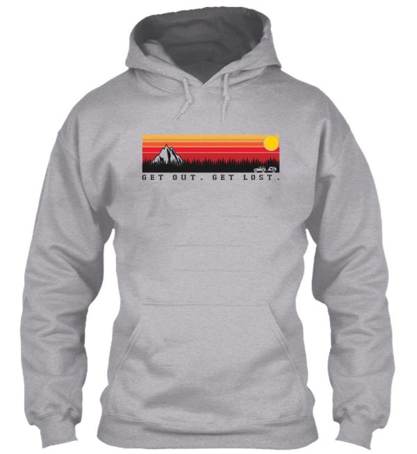 2nd gen nissan xterra and trailer (get out. get lost. retro) hoodie