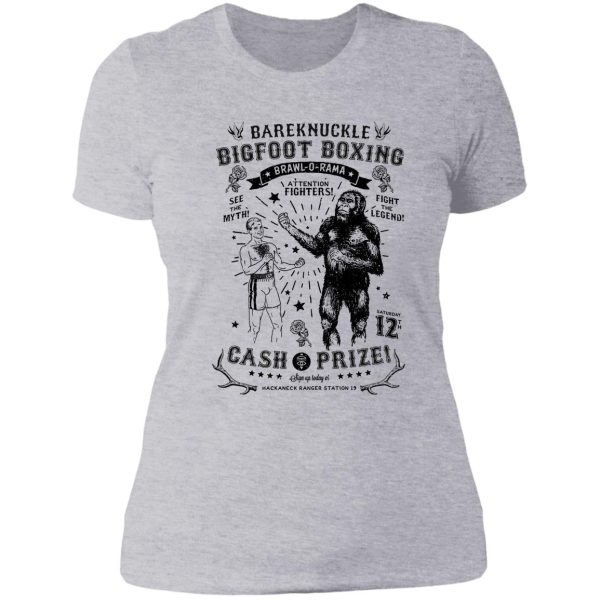 bigfoot boxing black – ranger stranger lady t-shirt