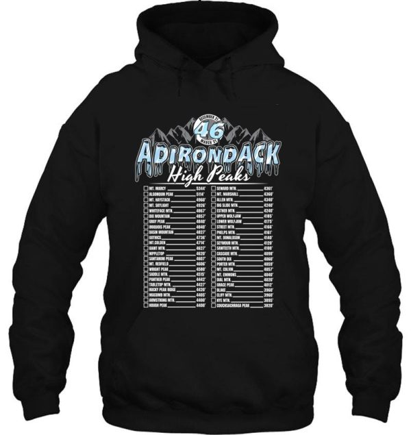46 adirondack mountain winter checklist hoodie