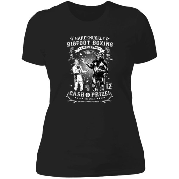 bigfoot boxing black – ranger stranger lady t-shirt