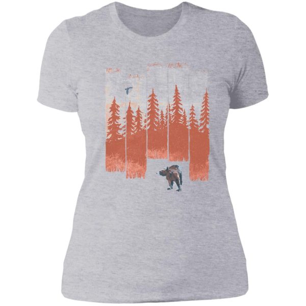 a bear in the wild... lady t-shirt