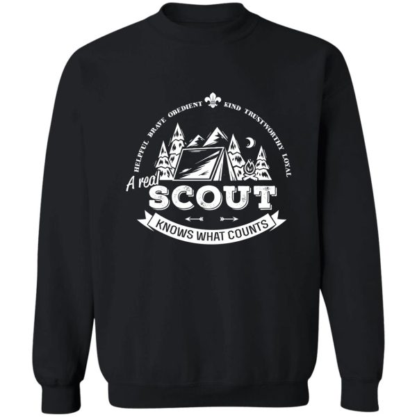 a real scout knows what counts sweatshirt