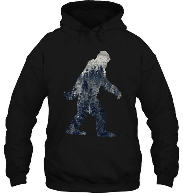 a sasquatch silhouette in the north hoodie