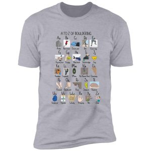 a to z of bouldering shirt