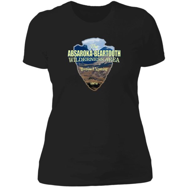 absaroka-beartooth wilderness (arrowhead) lady t-shirt