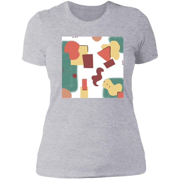 abstract with mini dot lady t-shirt
