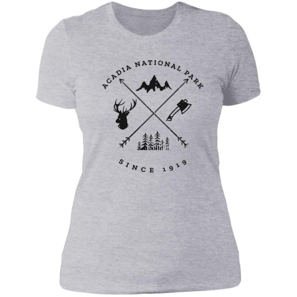 acadia national park souvenir lady t-shirt