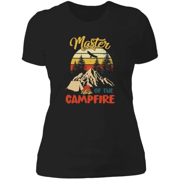 master of the campfire ​- camping outdoor funny lady t-shirt