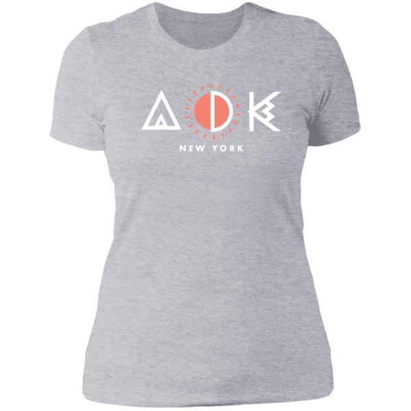 adirondacks new york geometric design lady t-shirt